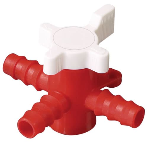 Three-way Valve, PP/PE 11-13mm, 1/EA