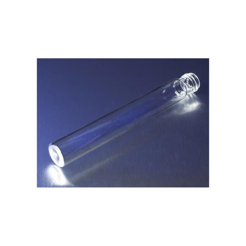 PYREX 16x125mm Disposable Flat Bottom Screw Cap Culture Tubes, Without Caps