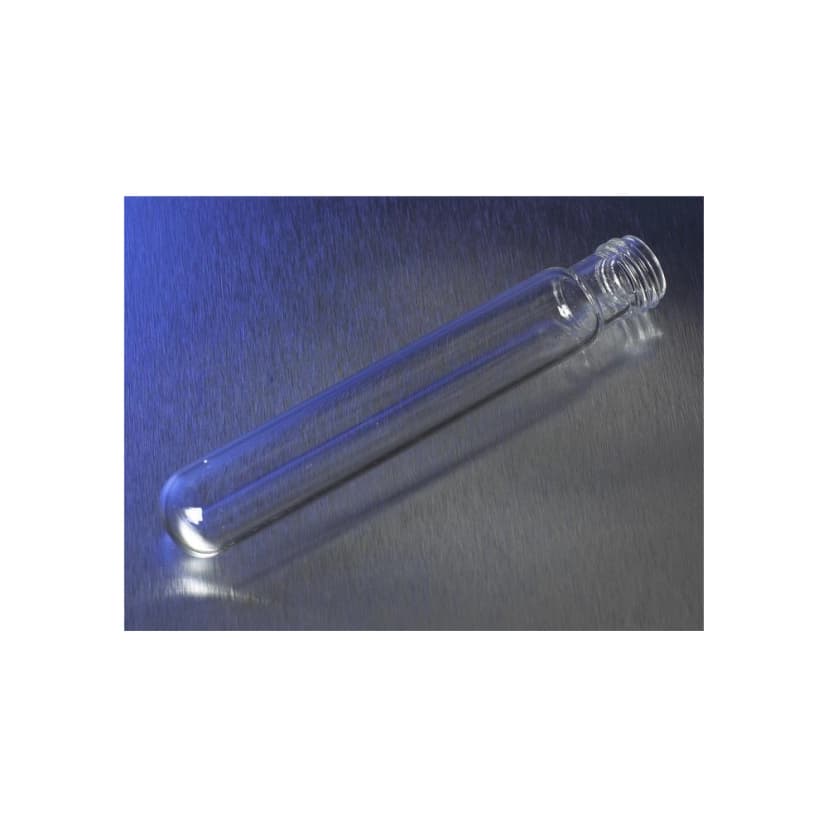 PYREX 20x150mm Disposable Round Bottom Threaded Culture Tubes, Without Marking Spot or Caps, Bulk Pack