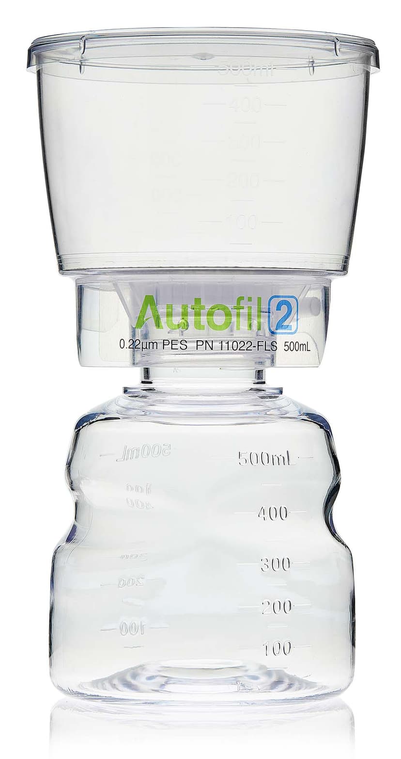 Autofil® Sterile Disposable Bottle Top Vacuum Filter Units with 0.1 µm PES Membrane for Mycoplasma Removal, 500 mL, 12/CS