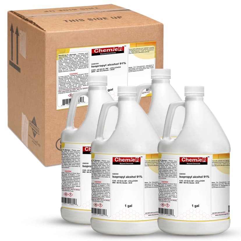 Isopropyl Alcohol 91% - ACS, 4X1gal