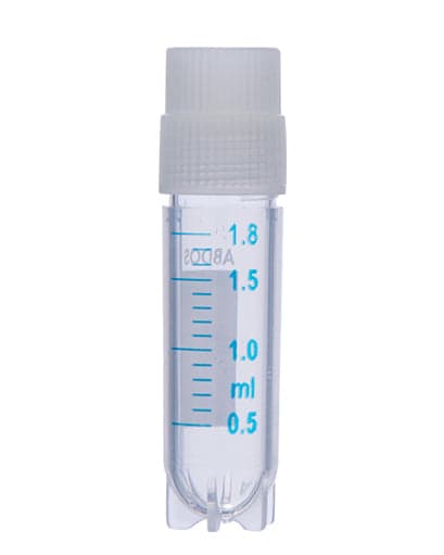 Abdos Cryo Vial External Thread with Star Foot, Polypropylene (PP) 1.8 mL, Gamma Sterilized, 1,000/CS