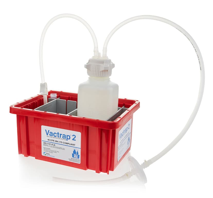 Vactrap2 Vacuum Trap System (Vacuum Flask Alternative) for Aspiration and Vacuum Protection, Shatterproof 1 Liter Aspirator Bottle Assembly with Secondary Container, Bleach Compatible HDPE, 1 L Bottle with Inline Vent Filter, 1/EA