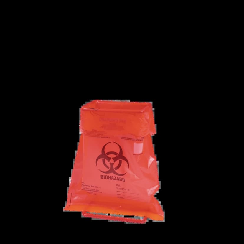 Biohazard Bags, PP 25x33 (635x838mm), Red