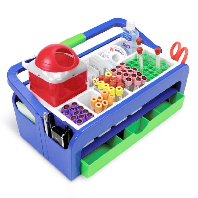 DropletTM Phlebotomy / Sample Collection Tray Kit A, Blue/Green