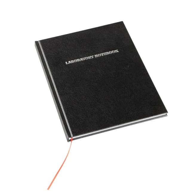 Laboratory Notebook, 100-pages, Grid, Black