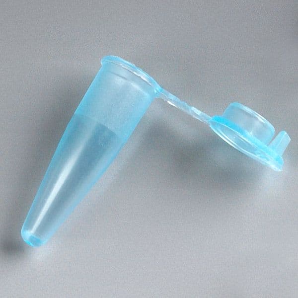 PCR Tube, 0.2mL, Thin Wall, PP, Attached Flat Top Cap, Natural
