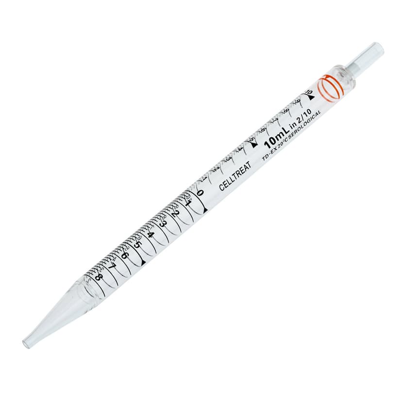10mL Pipet, Short, Individually Wrapped, Paper/Plastic, Bag, Sterile