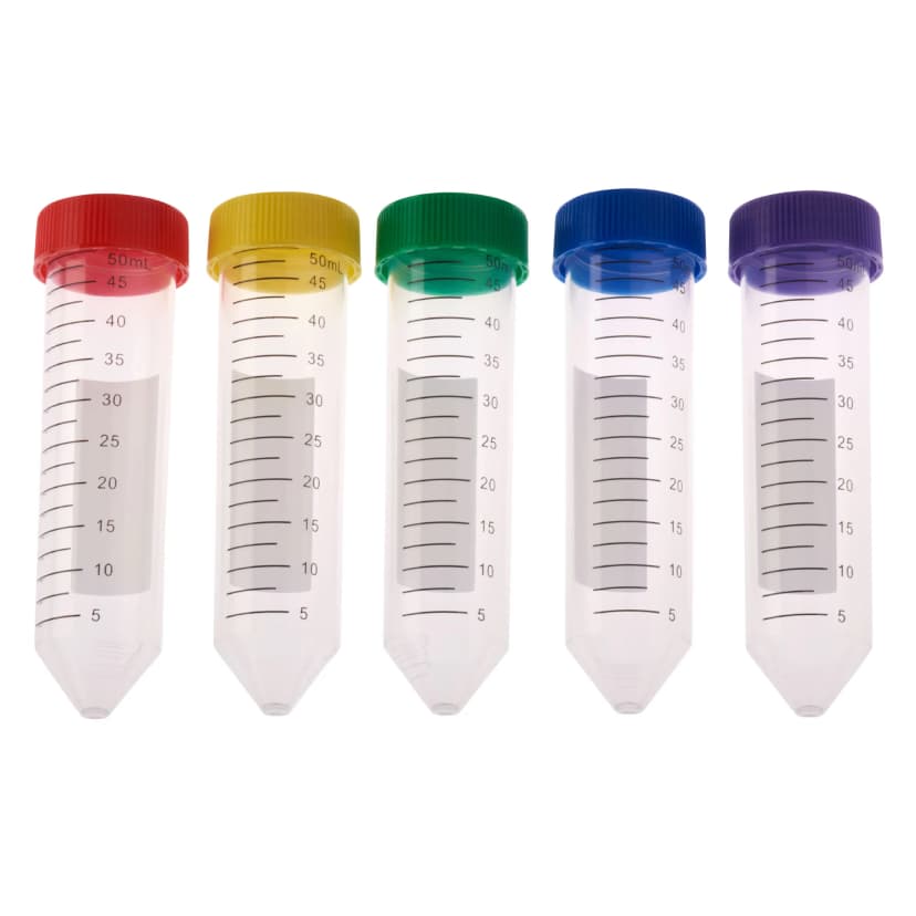 50mL Centrifuge Tube, Assorted Color Cap  Bag, Sterile