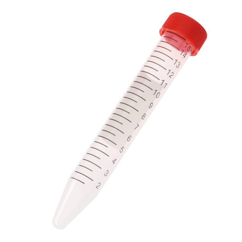 15mL Centrifuge Tube, Red Cap Bag, Sterile