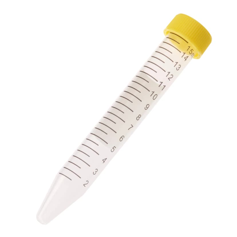 15mL Centrifuge Tube, Yellow Cap  Bag, Sterile