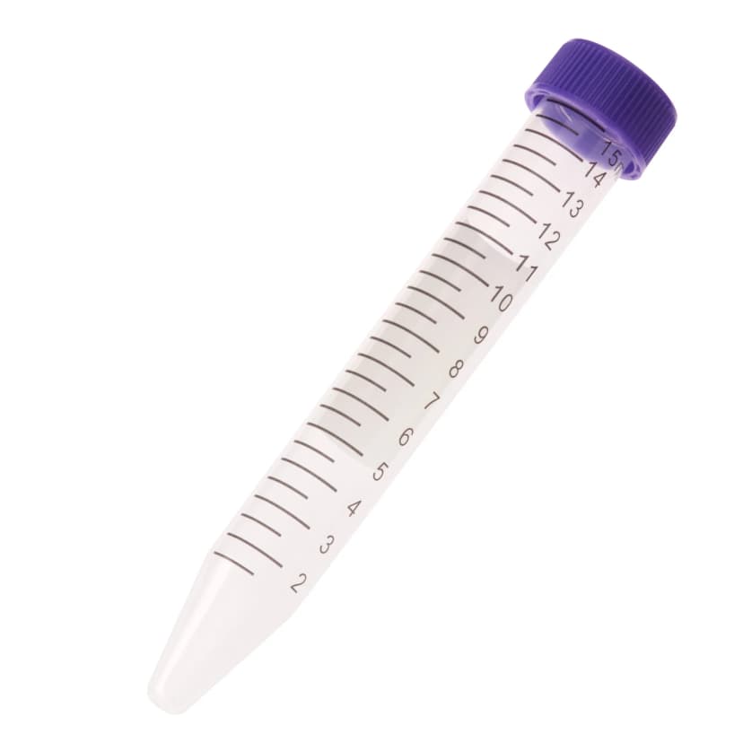 15mL Centrifuge Tube, Purple Cap  Bag, Sterile