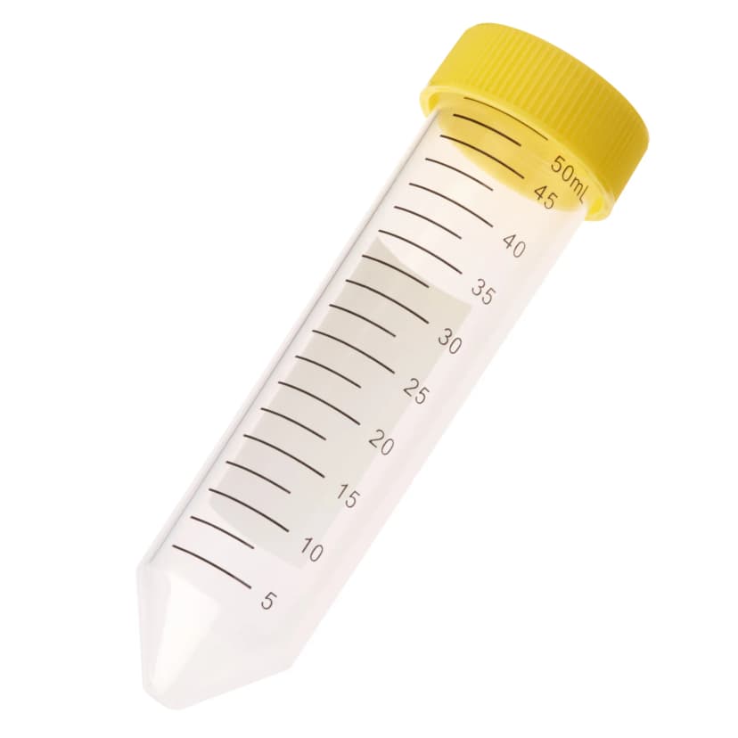 50mL Centrifuge Tube, Yellow Cap  Bag, Sterile