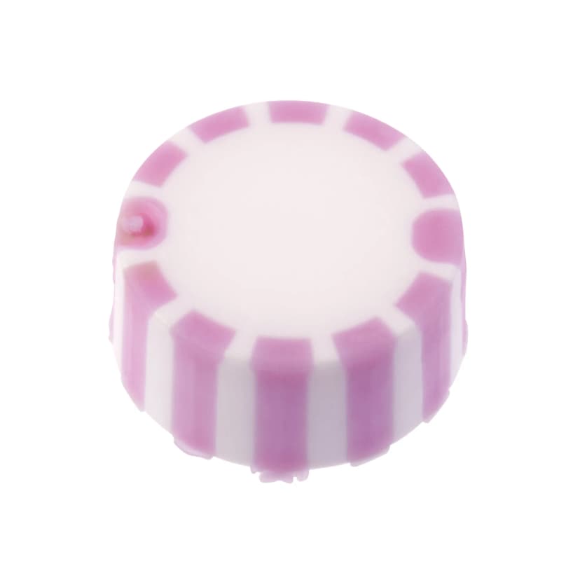 CAP ONLY, Screw Top Micro Tube Cap, Grip Cap With Integrated O-Ring, Purple, Non-sterile