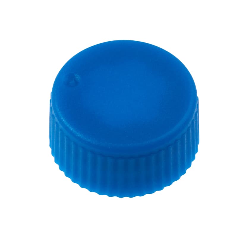 CAP ONLY, Screw Top Micro Tube Cap, O-Ring, Opaque, Blue, Non-sterile