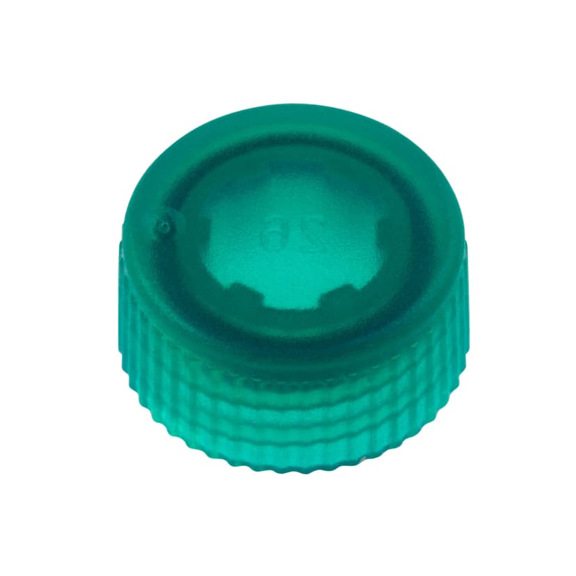 CAP ONLY, Screw Top Micro Tube Cap, O-Ring, Translucent, Green, Non-sterile