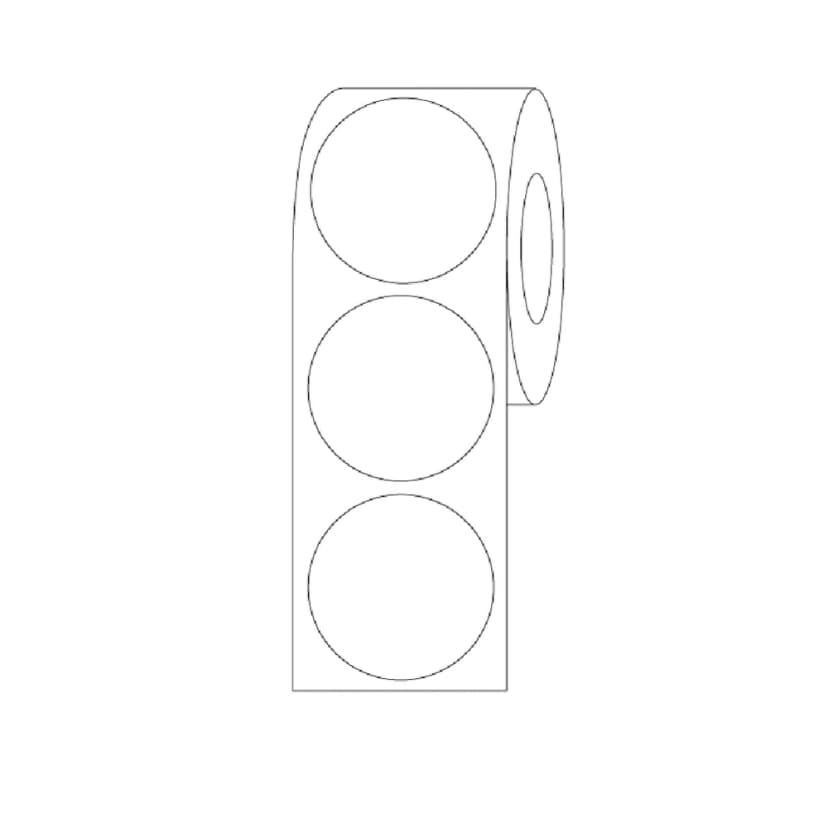Label Rolls, Cryo, 25mm Dots, for 50mL Tubes, White