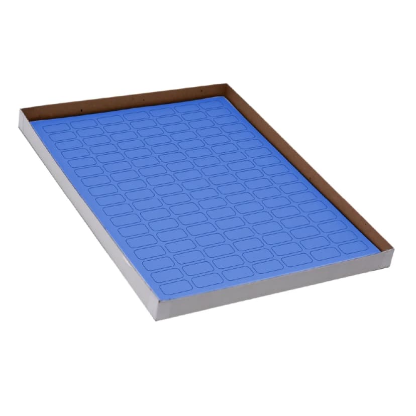 Label Sheets, Cryo, 24x13mm, for 0.5mL Tubes, 20 Sheets, 119 Labels per Sheet, Blue