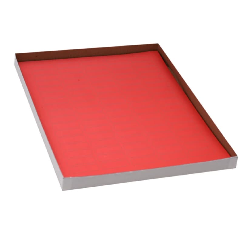 Label Sheets, Cryo, 33x13mm, for 1.5-2mL Tubes, 20 Sheets, 85 Labels per Sheet, Red