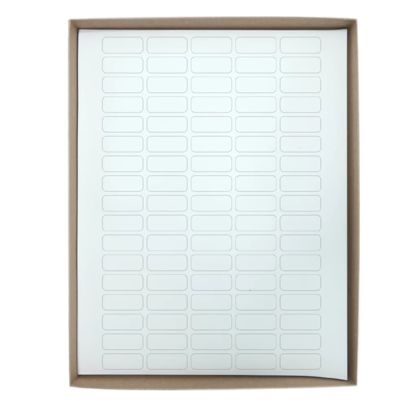 Label Sheets, Cryo, 33x13mm, for 1.5-2mL Tubes, 20 Sheets, 85 Labels per Sheet, White