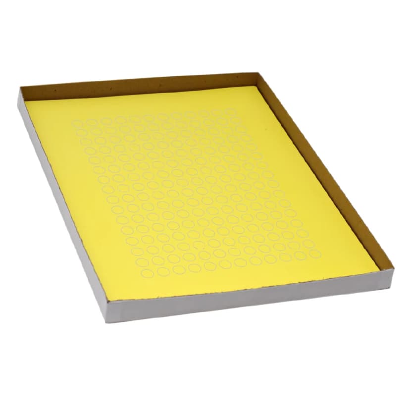Label Sheets, Cryo, 9.5mm Dots, for 0.5-1.5mL Tubes, 20 Sheets, 192 Labels per Sheet, Yellow
