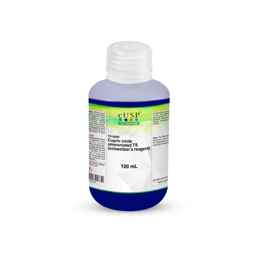 Cupric Oxide, Ammoniated, TS (Schweitzer's Reagent) - 100mL