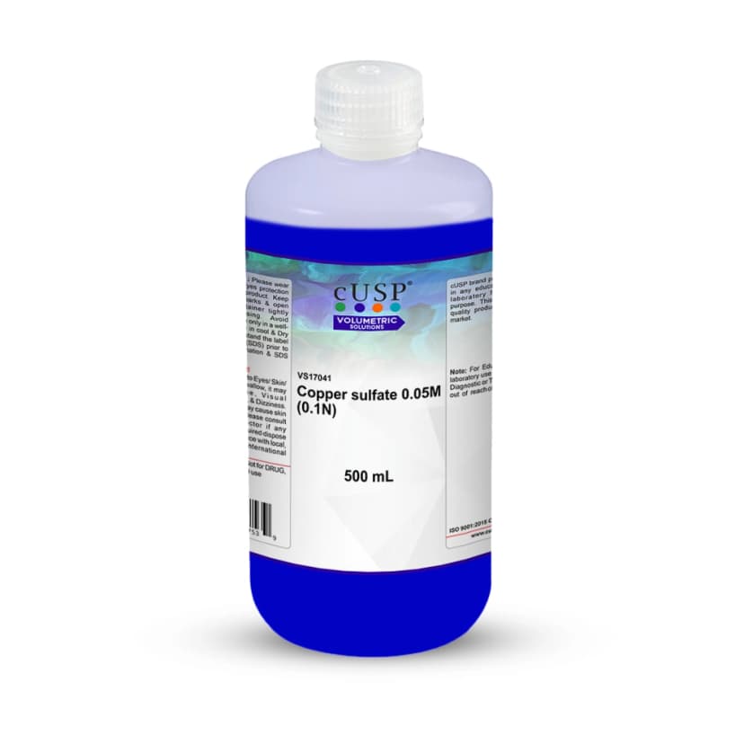 Copper Sulfate 0.050M (0.100N) - 500mL