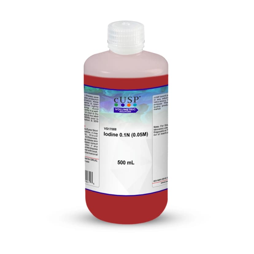 Iodine 0.100N (0.050M) - 500mL
