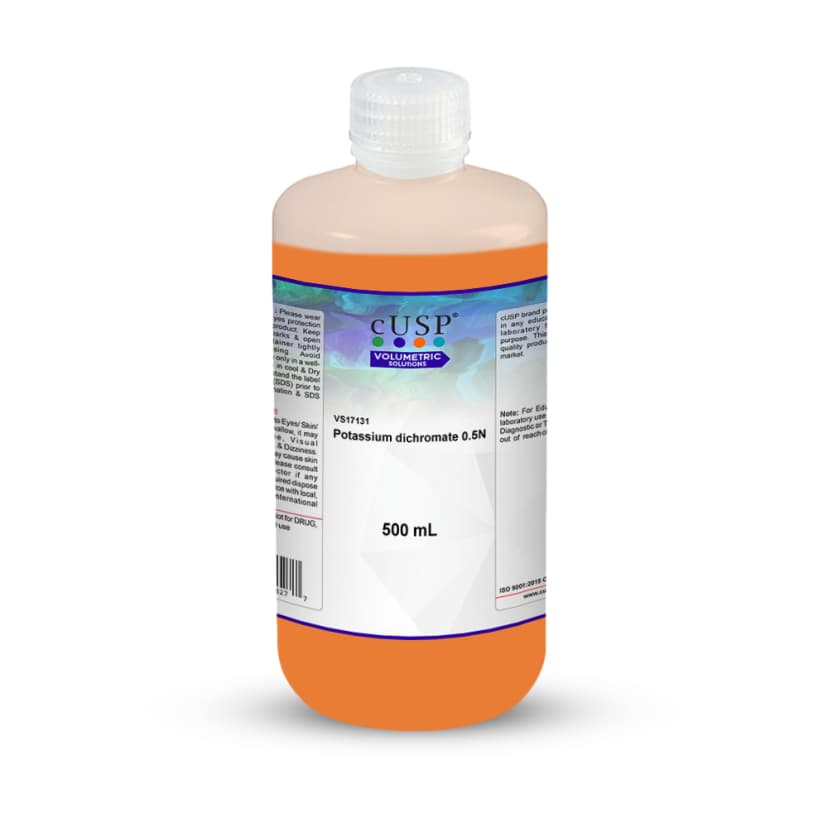 Potassium Dichromate 0.500N (N/2) - 500mL