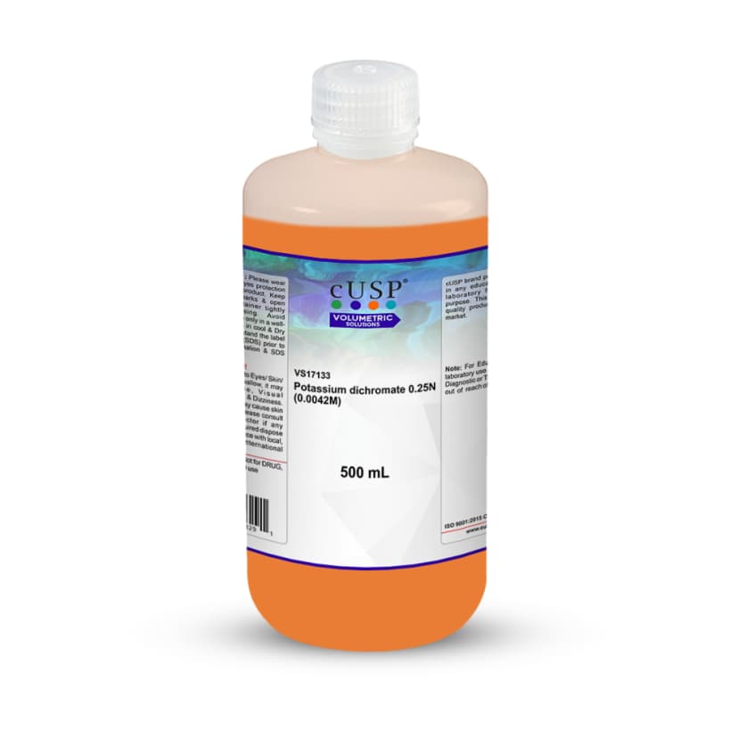 Potassium Dichromate 0.025N (0.0042M) - 500mL