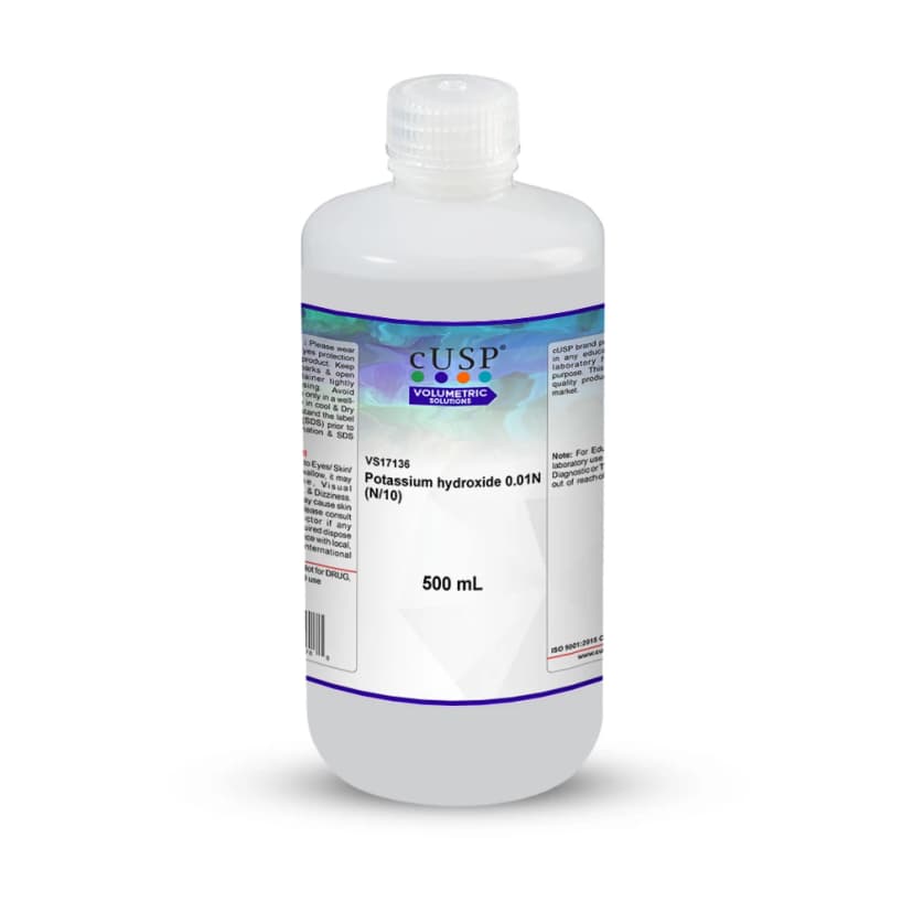 Potassium Hydroxide 0.010N (N/10) - 500mL