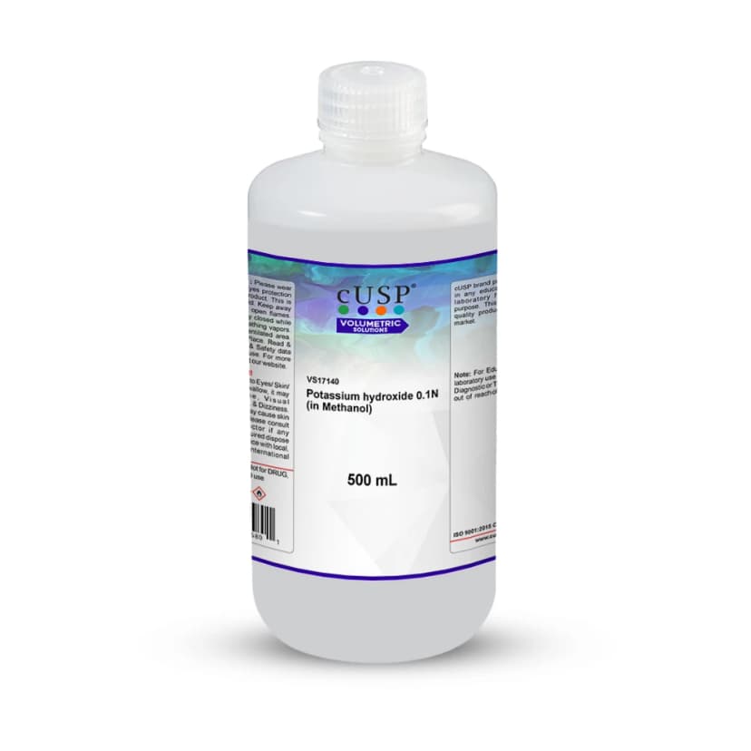 Potassium Hydroxide 0.100N in Methanol - 500mL