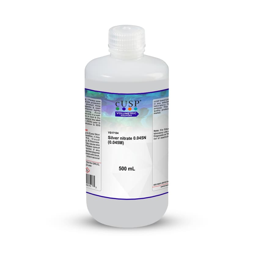 Silver Nitrate 0.045N (0.045M) - 500mL