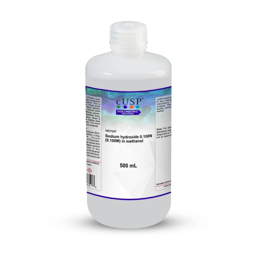Sodium Hydroxide 0.100N (0.100M) In MeOH - 500mL