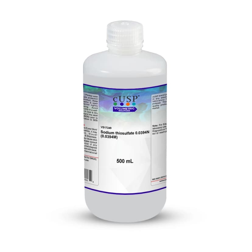 Sodium Thiosulfate 0.0394N (0.0394M) - 500mL