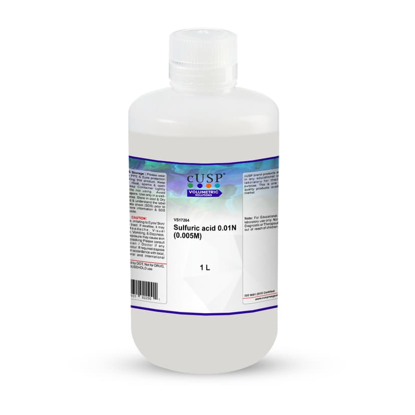 Sulfuric Acid 0.010N (0.005M) - 1L