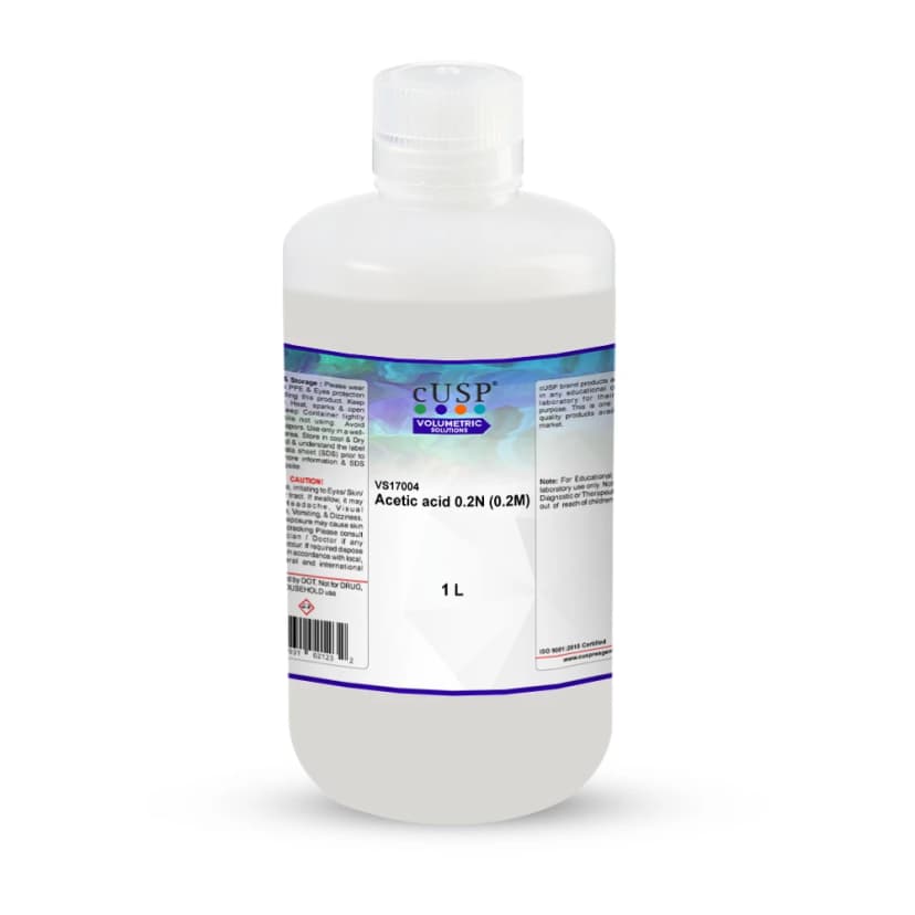 Acetic Acid 0.200N (0.2M) - 1L