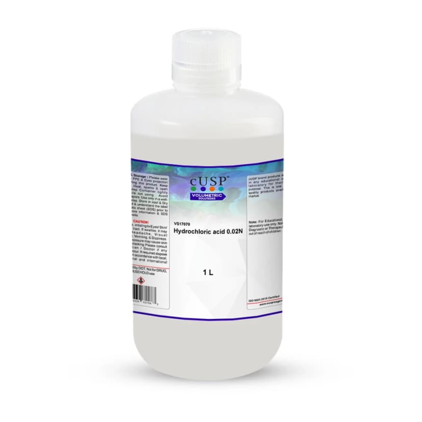 Hydrochloric Acid 0.020N (0.020M) - 1L