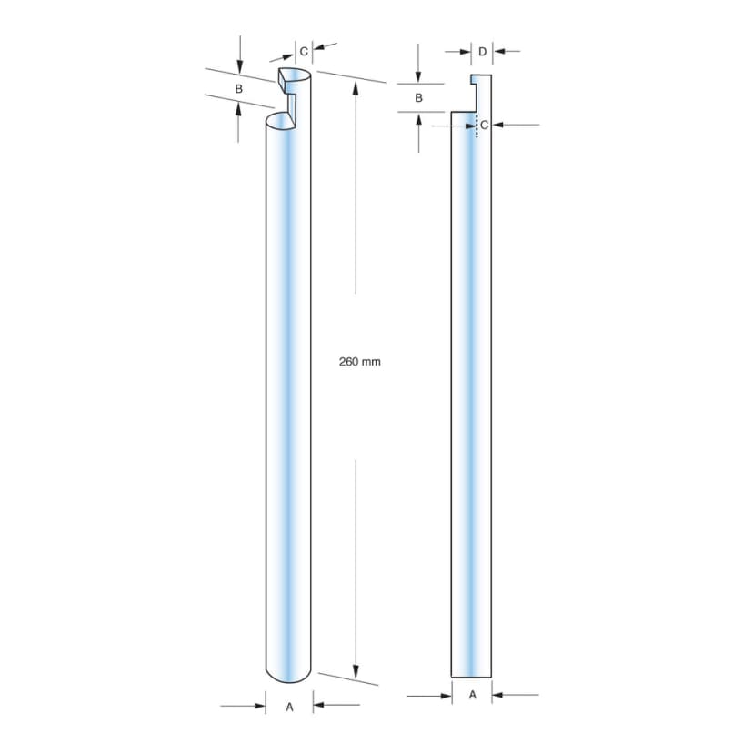 4MM SINGLE CRYSTAL SUPRASIL MOUNTING ROD