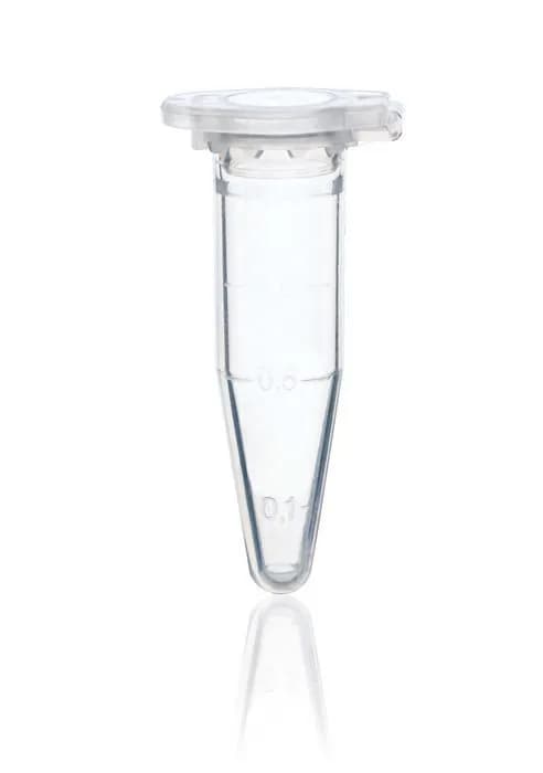 Microcentrifuge tube w/lid, N/S, PP, 1.5mL, clear, pack of 500