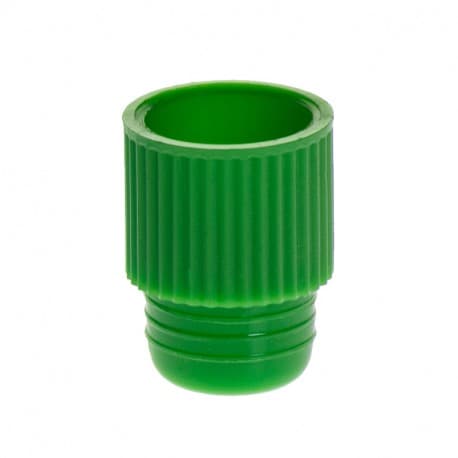 PLUG CAPS 17MM POLYETHYLENE GREEN