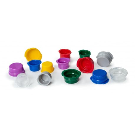 "VACUCAP" TUBE CLOSURES, 13MM PE, LAVENDER