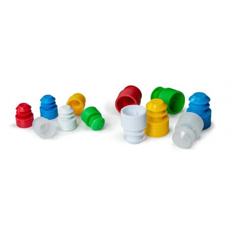 FLANGED PLUG CAP 16MM PE BLUE