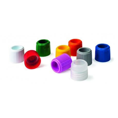 SCREW CAP W/0RING FOR SAMPLE TUBES GRAY