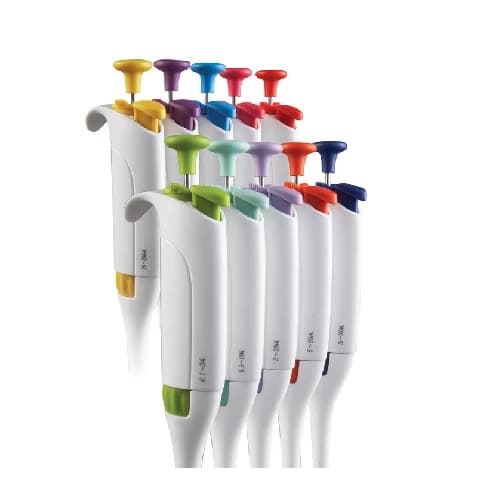 Pearl Adjustable Micro Pipette 0.1-2ul, White/Green