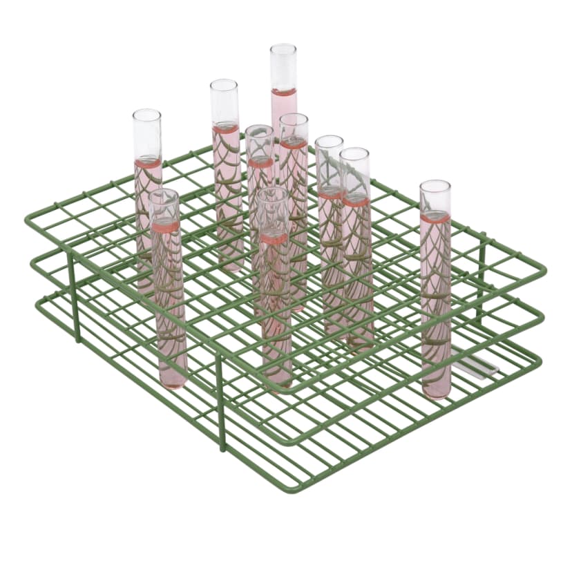 POXYGRID,RACK,WIRE,TEST TUBE,GREEN,