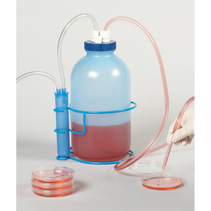 VACUUM ASPIRATOR BOTTLE,1 GAL,BLUE