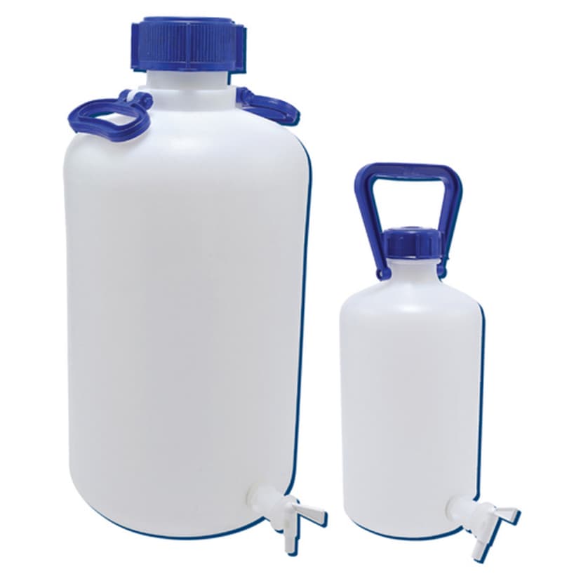 Carboy w Spigot NM Heavy Walled,HDPE 10L, 1/CS