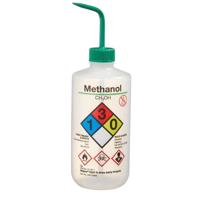 Wash Bottle Safety RTK N/M Methanol LDPE 500 mL