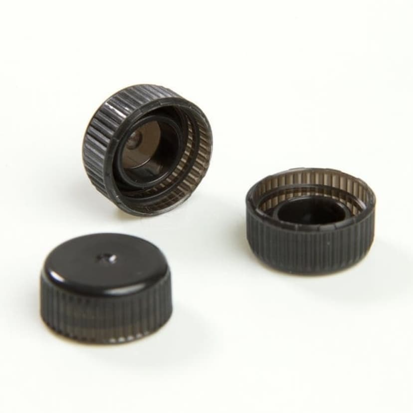 Screw Cap with O-ring, Black CapNoTube,St Ebeam500xPK,5KxCS